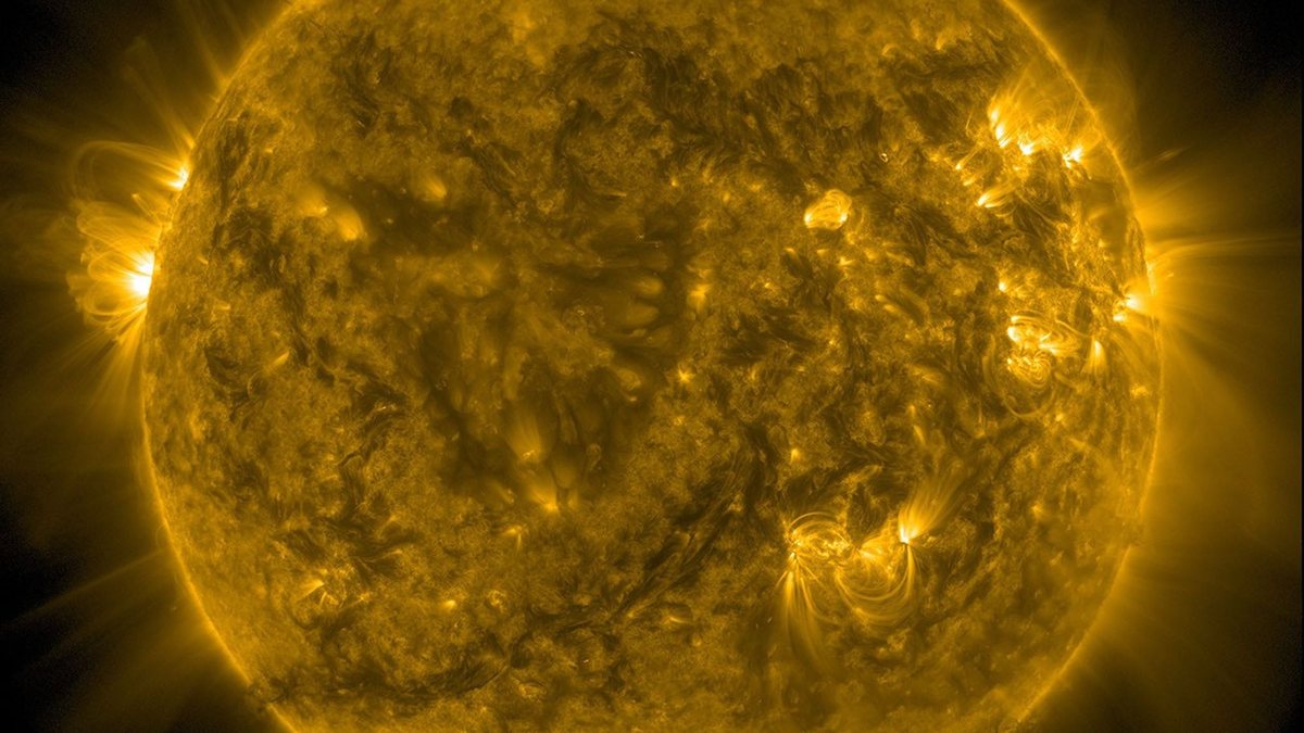 The Sun in extreme ultraviolet light, imaged by NASA's Solar Dynamics Observatory