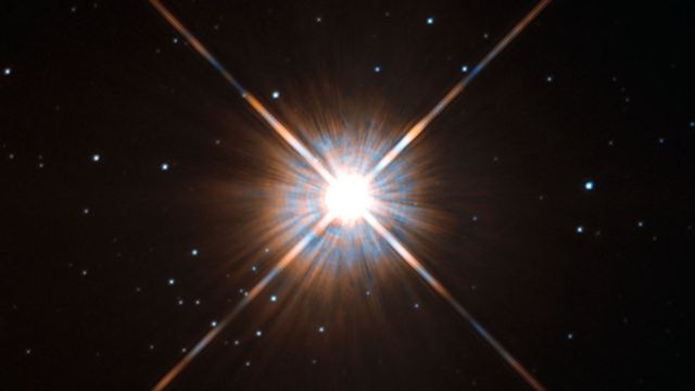 Proxima Centauri, the nearest star to the Sun, imaged by the Hubble Space Telescope