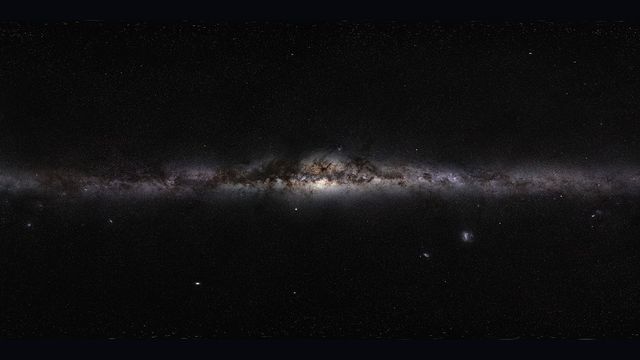 Panorama of the Milky Way across the night sky