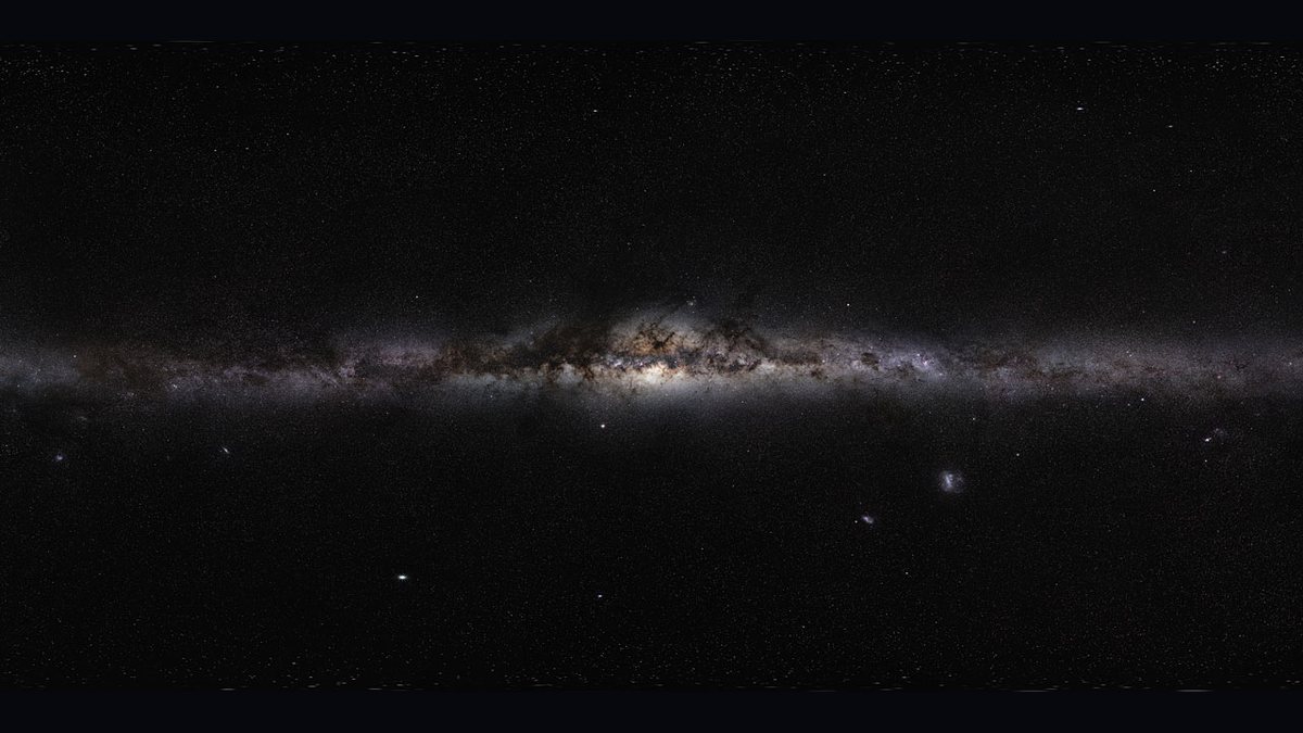 Panorama of the Milky Way across the night sky